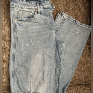 Express relaxed straight low rise jeans - size 4 long